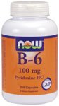 B-6 by NOW Foods - (100mg - 250 Capsules)
