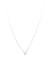 Dogeared Whispers Simple Sterling Silver Heart Necklace 18"