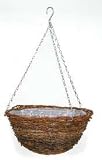 Planter, Hanging 12 inch Rattan Basket