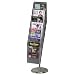 Rubbermaid 18845 Image hot file 7-pocket magazine floor stand, clear/chrome