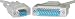 DB9 Female / DB25 Male, 8C, Null Modem Cable, 10 ft (UL)