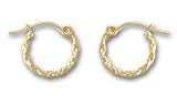 14kt Yellow Gold Twist Hoop Earrings
