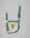 Hamilton Deluxe 1" Nylon Horse Halter with Adjustable Chin and Snap, Green, Small/Cob (500-800 lbs)