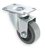 Industrial Grade 1UHU9 Swivel Caster, 5 In, 130 Lb, Rubber
