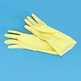 Flock-lined Latex Gloves - Yellow Reusable, 18 to 20 Mils Thick - X-large - Sold By the Dozen