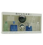 8 PIECE MINI VARIETY WITH BVLGARI FOR MEN & WOMEN, BLV FOR MEN & WOMEN, OMNIA CRYSTALLINE, EAU DE VERT, AQUA, & EAU DE BLANC