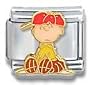 Charlie Brown The Ball Player Peanuts Italian Charm Dog Animal Theme Bracelet Link