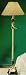 Antler Floor Lamp with Natural Shade Accented with Rawhide Stitches Image