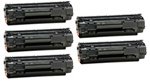 HP Compatible CE285A Five Toner Cartridge Value Bundle, Fits LaserJet P1102, M1212nf MFP (Value Bundle of 5 - Only $22.90/ea, Save $10!)