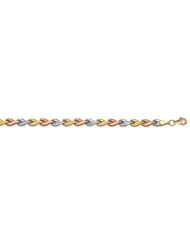CleverEves 14K Gold Tri Color Stampato Bracelet