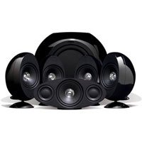 KEF KHT3005BL (SE) 5.1 Home Theater Speaker System (Gloss Black)