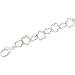 7.5 Inch Sterling Silver Flower Bracelet title=