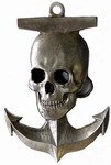 Skull on Anchor Belt Buckle