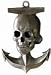 Skull on Anchor Belt Buckle
