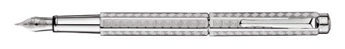 Caran Dache Ecridor XS Maya Silver CoatedRhodium Coat Medium Point Fountain Pen - CA-996346
