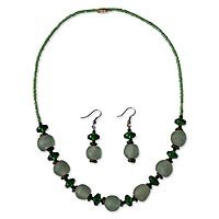 Bead jewelry set, 'African Spring'
