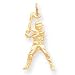 14k Baseball Player Charm