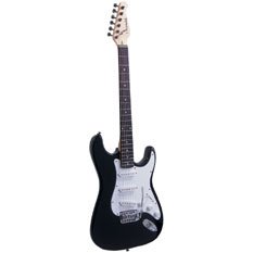 Double Cutaway Electric Guitar  Left Handed Black