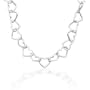 Heart Link Chain Bracelet Sterling Silver