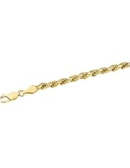 14K Yellow Gold Diamond Cut Rope8 Inch