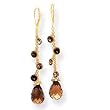 14k Gold & Smoky Quartz Dangle Earrings