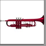 Bb Trumpet, Red and Case