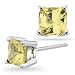 Yellow Sapphire (5 mm Princess) Stud Earrings in title=