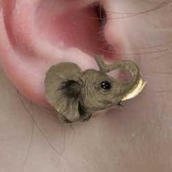 Elephant - Safari Animal Figurine Earrings