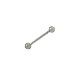 High Polish Titanium Barbell Nipple Ring - 14 Gauge