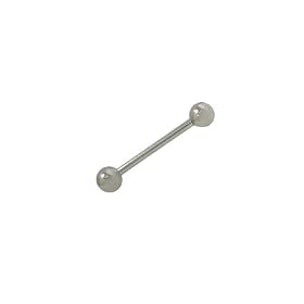 High Polish Titanium Barbell Nipple Ring - 14 Gauge