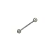 High Polish Titanium Barbell Nipple Ring - 14 Gauge