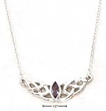 IMAGE OF 18-20 Inch Adj. Celtic Weave With Amethyst Stone Necklace - JewelryWeb