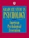 Graduate Study In Psychology 2005 (Graduate Study in Psychology) by American Psychological Association ISBN 1591471591