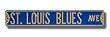 Steel Street Sign: ST. LOUIS BLUES AVE
