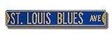 Steel Street Sign: "ST. LOUIS BLUES AVE"