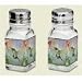 Salt and Pepper Shakers ~ Hummingbird Honeysuckle ~ glass with metal top ~ code 727