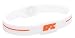 EFX Silicone Sport Wristband (White/Orange, 8-Inch)