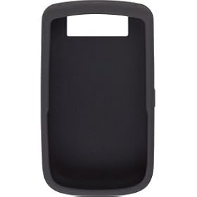 BlackBerry Silicone Rubber Gel Skin Cover Wrap for BlackBerry Tour 9630 (Black) [Bulk Packaging]