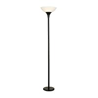 Adesso Remote Control Torchiere, Black