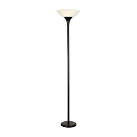 Adesso Remote Control Torchiere, Black