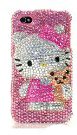 Hello Kitty Swarovski Crystal Handmade Iphone 4 case by Jersey Bling