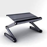 LapWorks "Wizard" Aluminum Desk Stand - New Super Strong Polycarbonate Hinges- Use Anywhere With LIFETIME WARRANTY