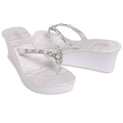 Isotoner -ESNY Wedge Thong Wedding Sandals with Rock Candy