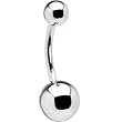 Stainless Steel CURVED Belly Ring Body Jewelry - 7/16