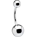 Stainless Steel CURVED Belly Ring Body Jewelry - 7/16"