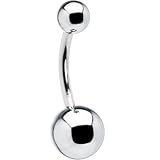 Stainless Steel CURVED Belly Ring Body Jewelry - 7/16
