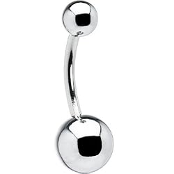 Stainless Steel CURVED Belly Ring Body Jewelry - 7/16