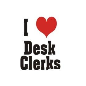 I Love Heart Desk Clerks Apron (Various Colors Available)