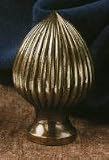 Finial Showcase Baluster Series Antique Metal Ribbed Cone Finial - B275A/B275A