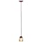 1 Light Mini Pendant With Light Amber Glass - Dark Caramel Finish (6")